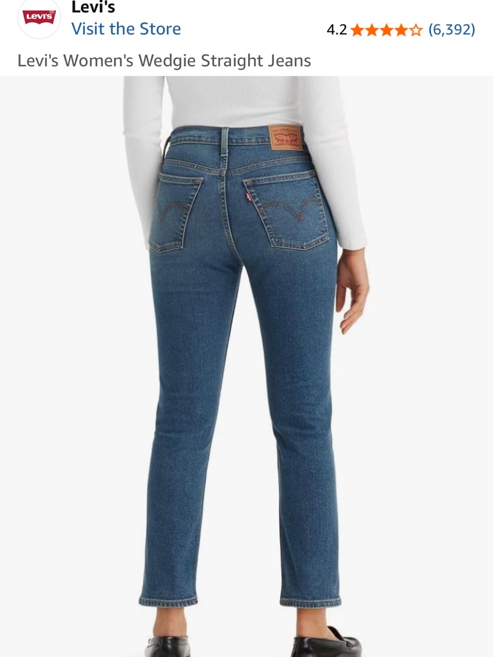 Levi's Wedgie Straight Leg  Cropped Jeans.